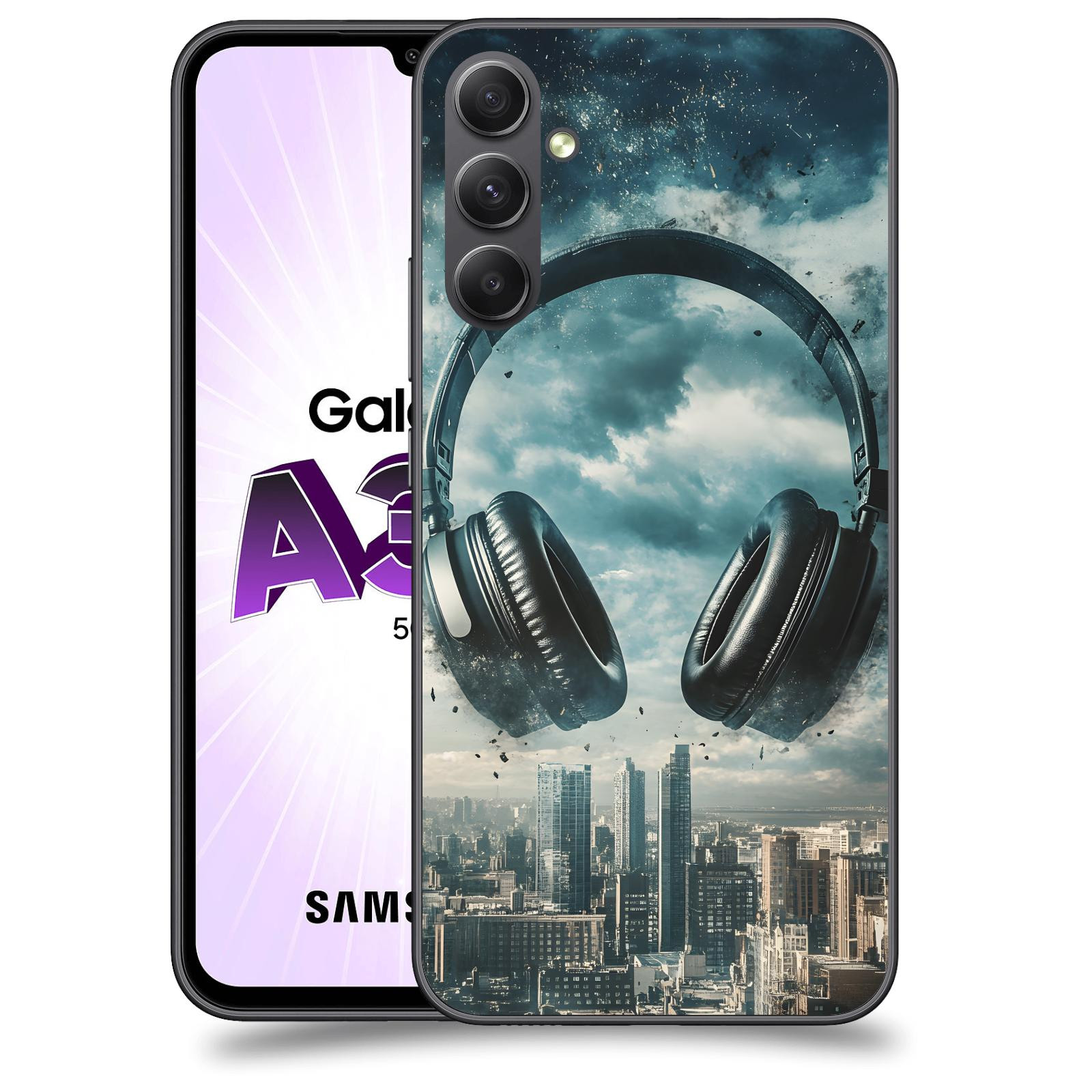 ACOVER Kryt na mobil Samsung Galaxy A34 - Sluchátka