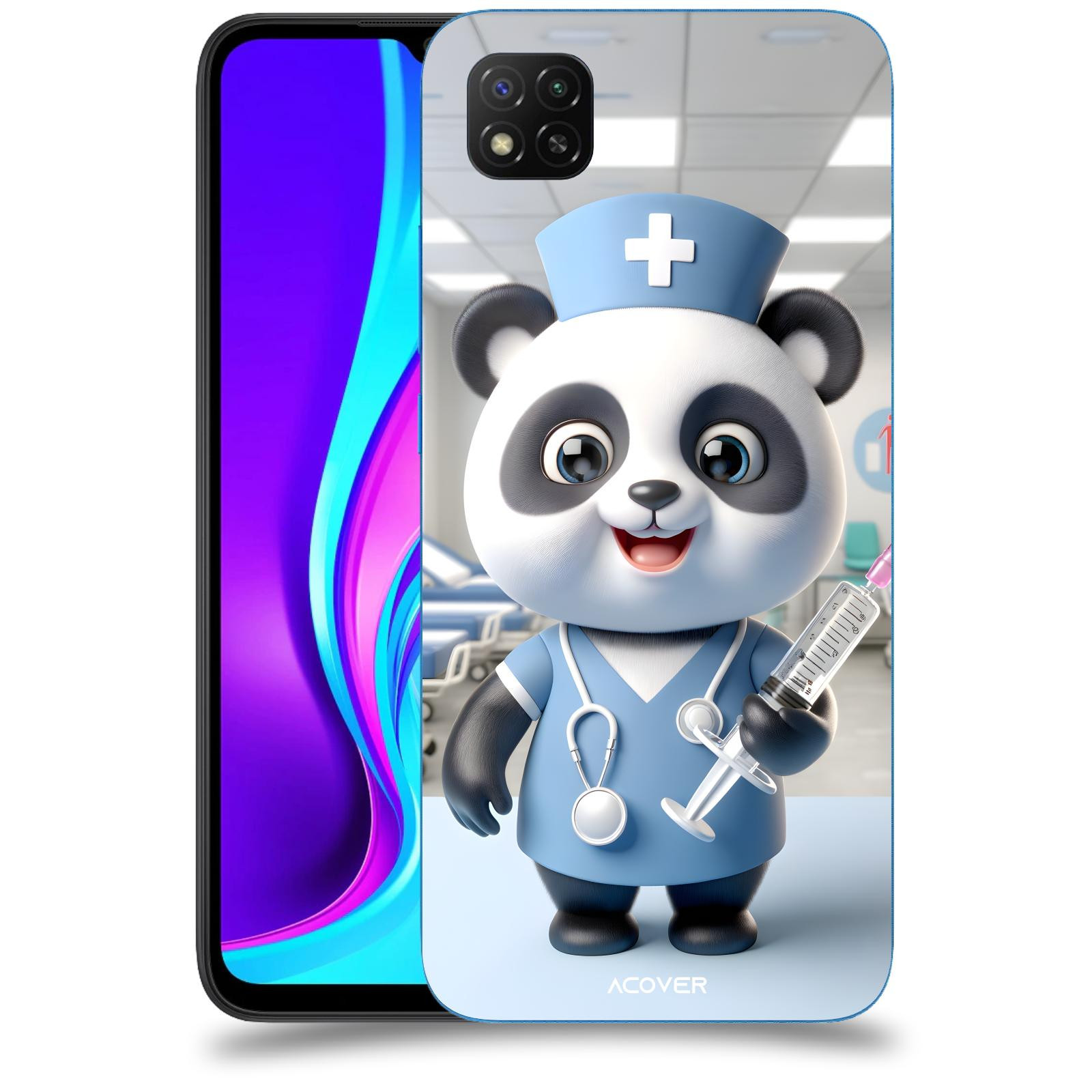 ACOVER Kryt na mobil Xiaomi Redmi 9C - Panda doktor 2