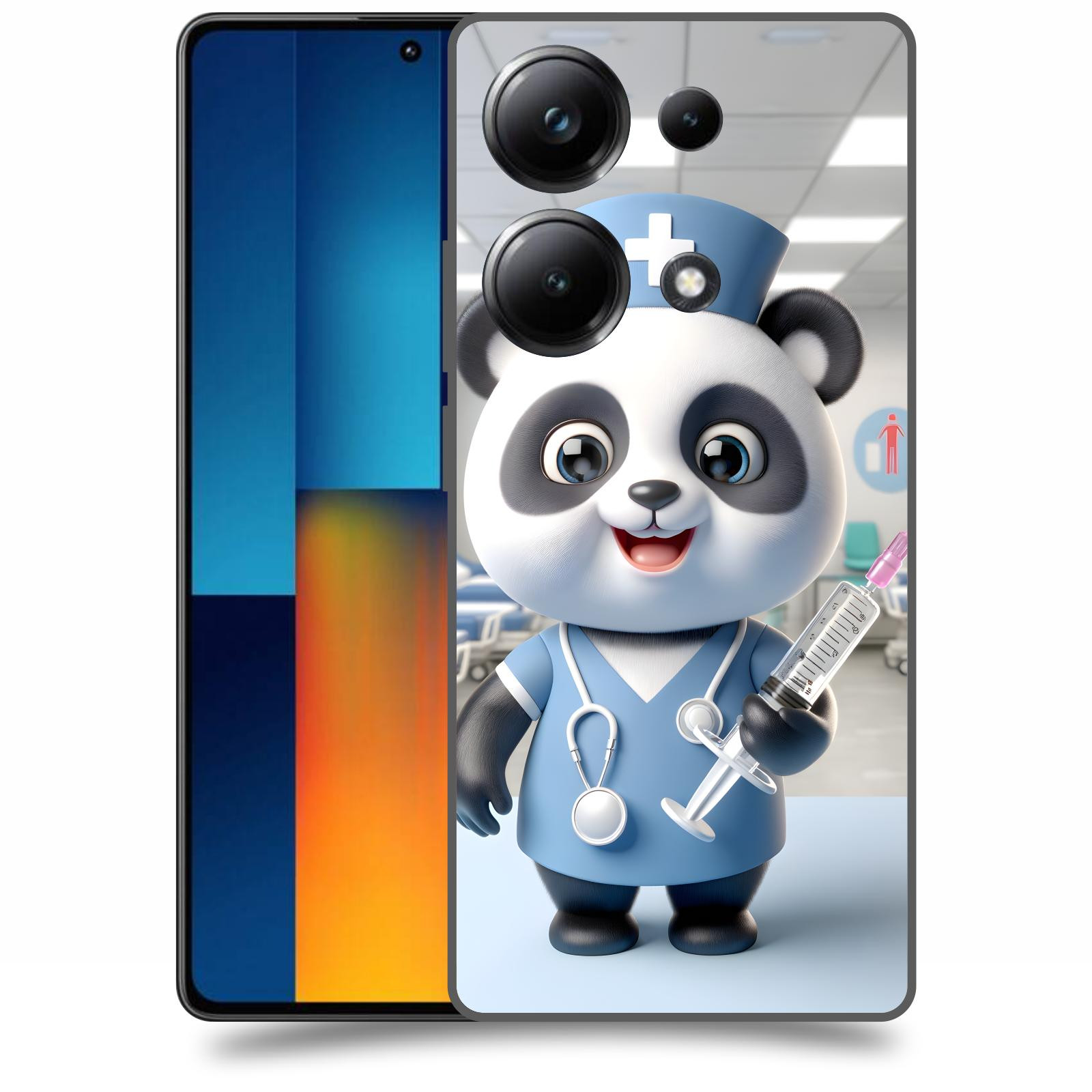 ACOVER Kryt na mobil Poco M6 - Panda doktor 2