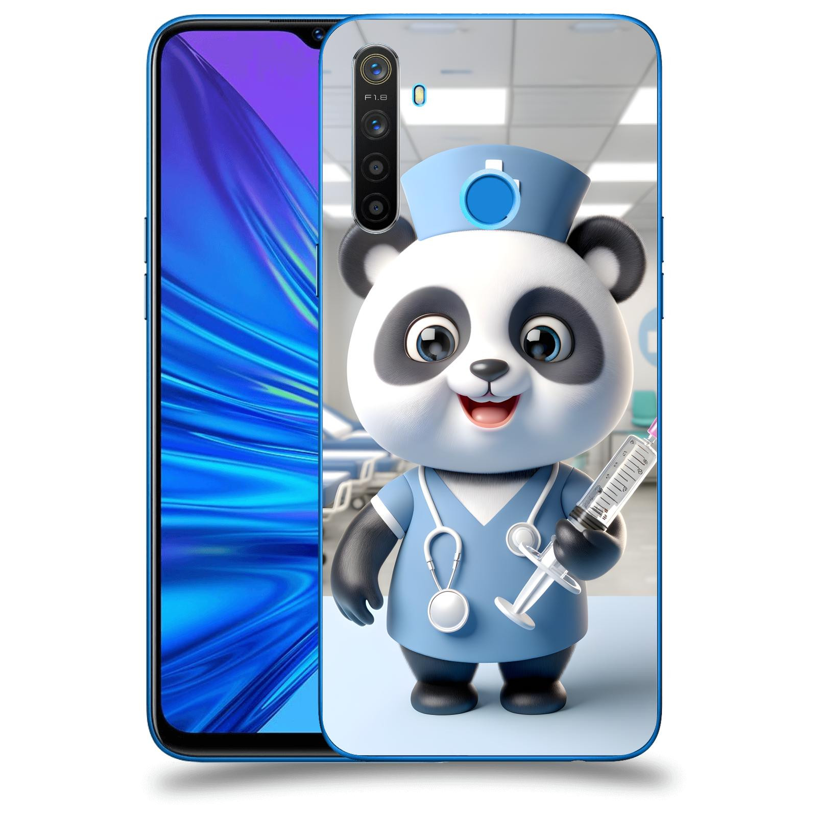 ACOVER Kryt na mobil Realme 5 - Panda doktor 2