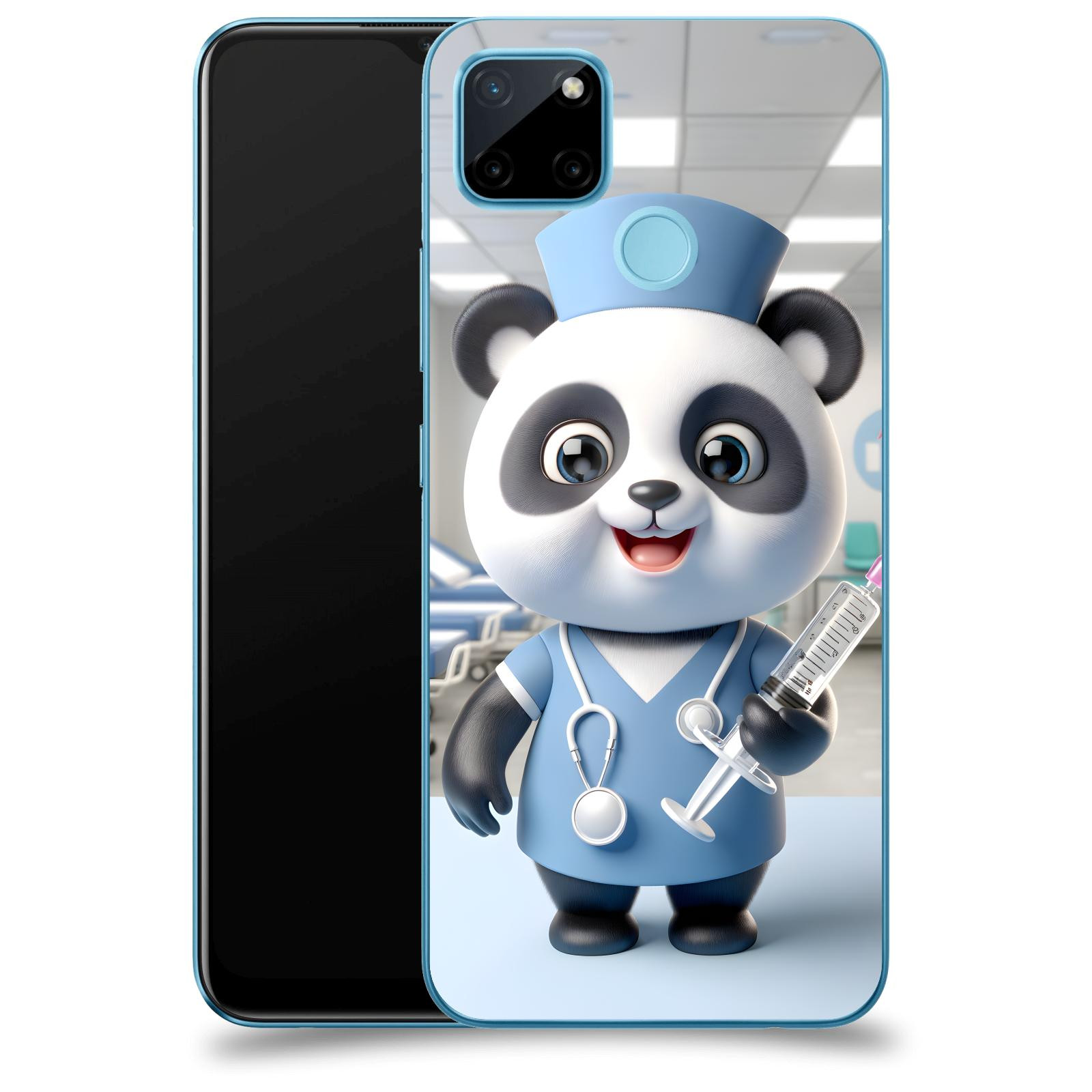 ACOVER Kryt na mobil Realme C21Y - Panda doktor 2