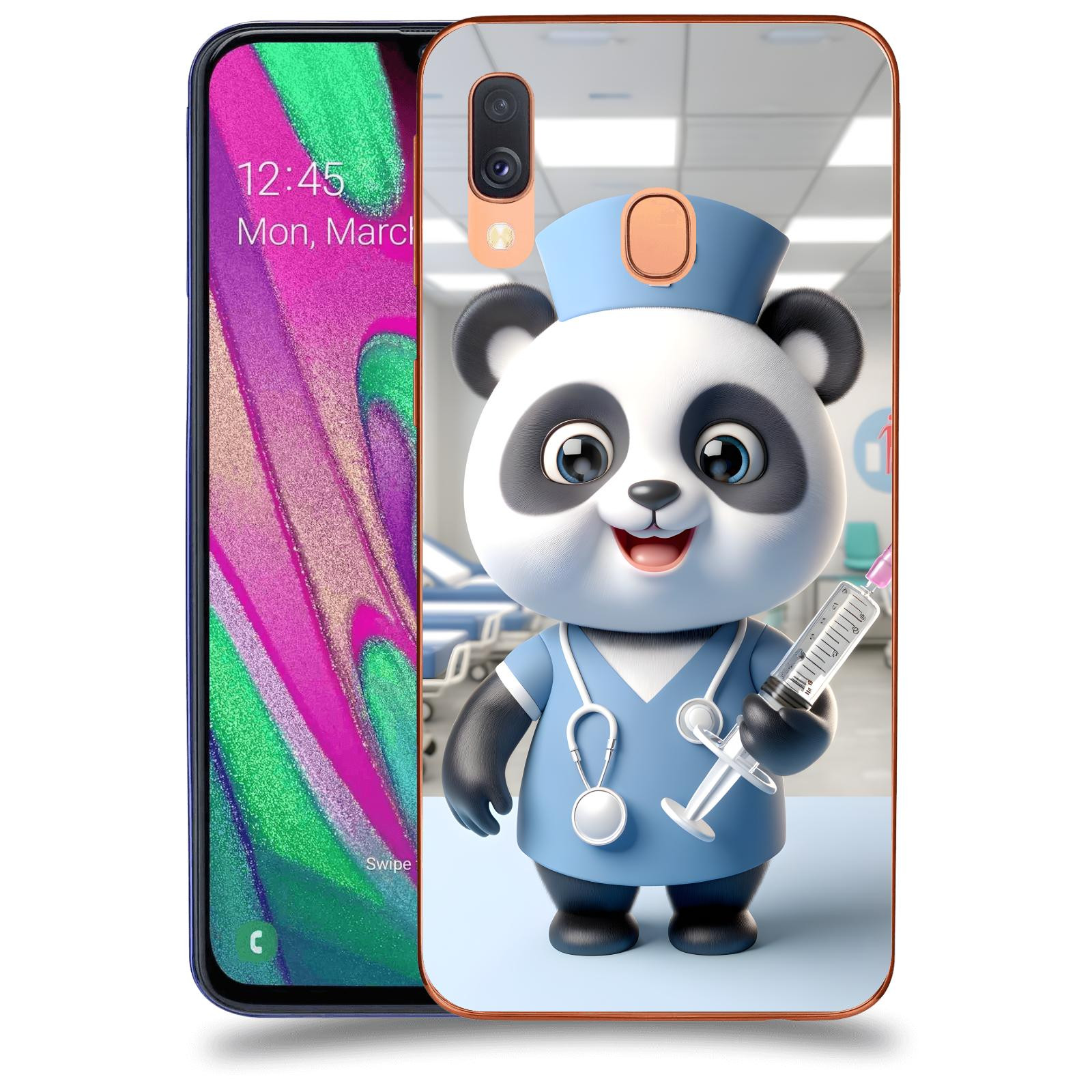 ACOVER Kryt na mobil Samsung Galaxy A40 A405F - Panda doktor 2