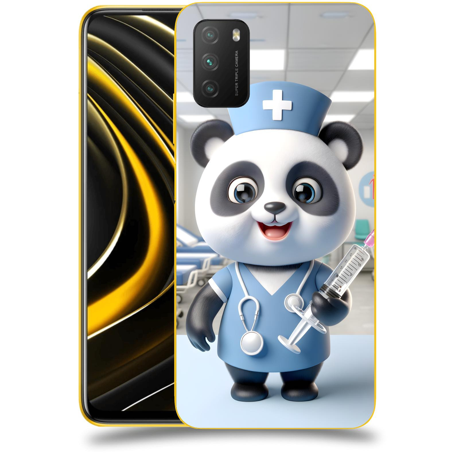 ACOVER Kryt na mobil Xiaomi Poco M3 - Panda doktor 2