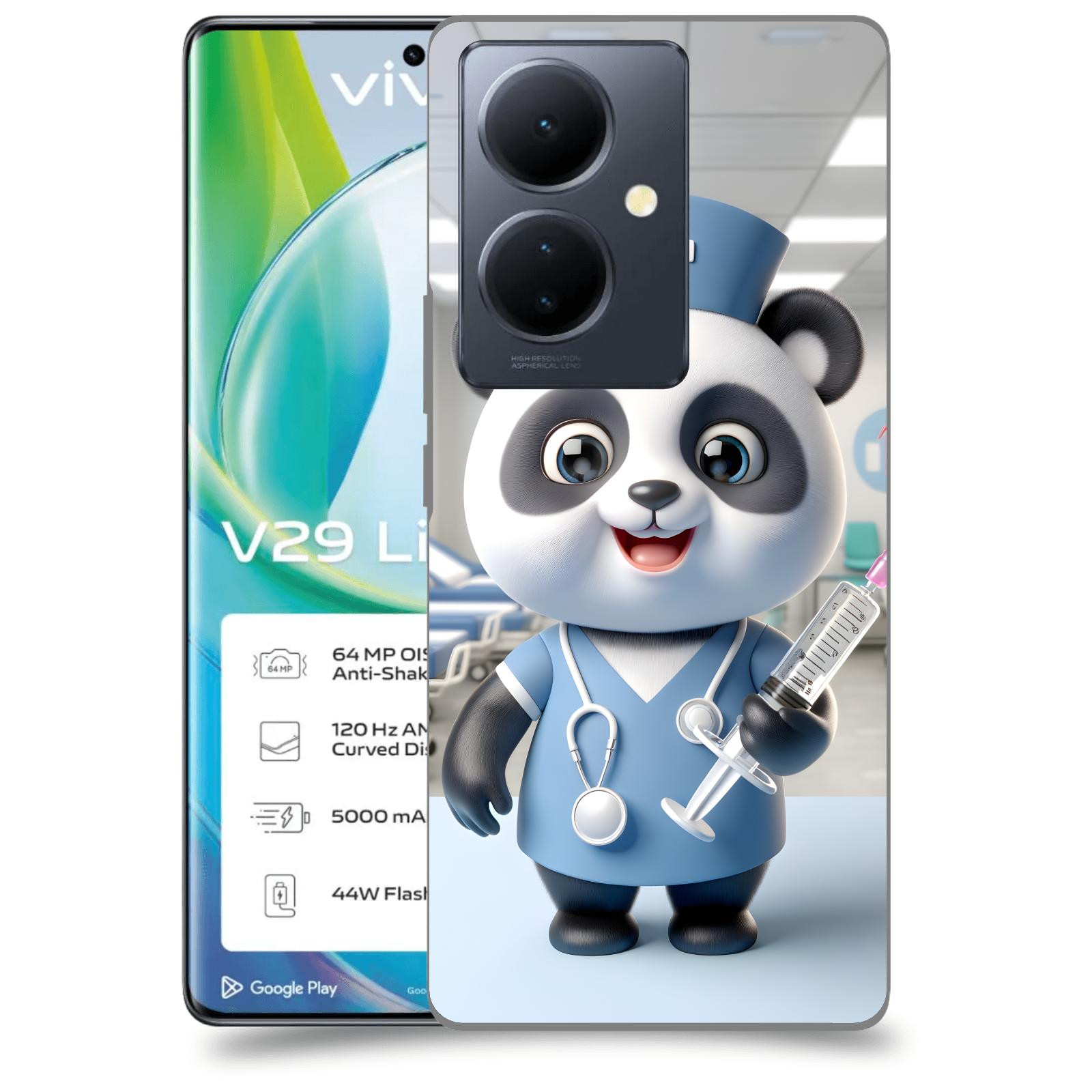 ACOVER Kryt na mobil VIVO V29 Lite 5G - Panda doktor 2