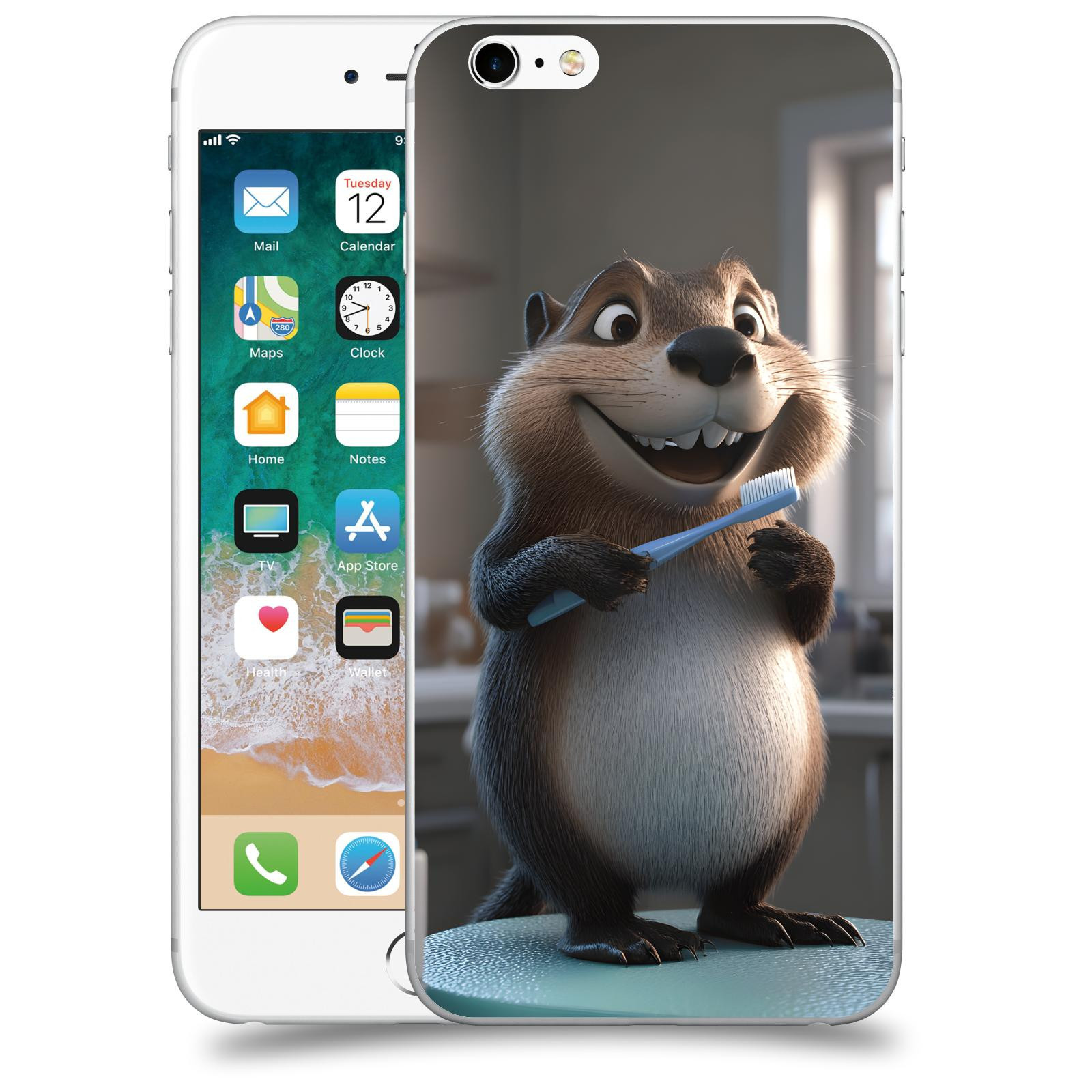 ACOVER Kryt na mobil Apple iPhone 6 Plus/6S Plus - Bobr zubař