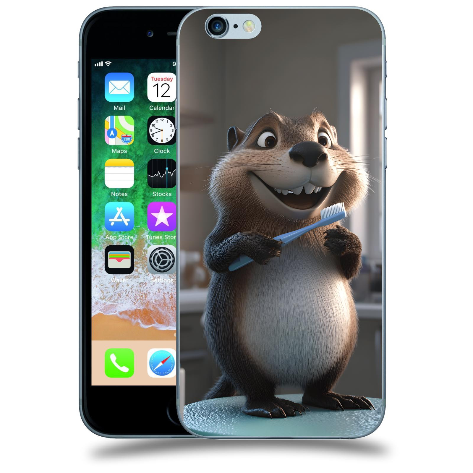 ACOVER Kryt na mobil Apple iPhone 6/6S - Bobr zubař