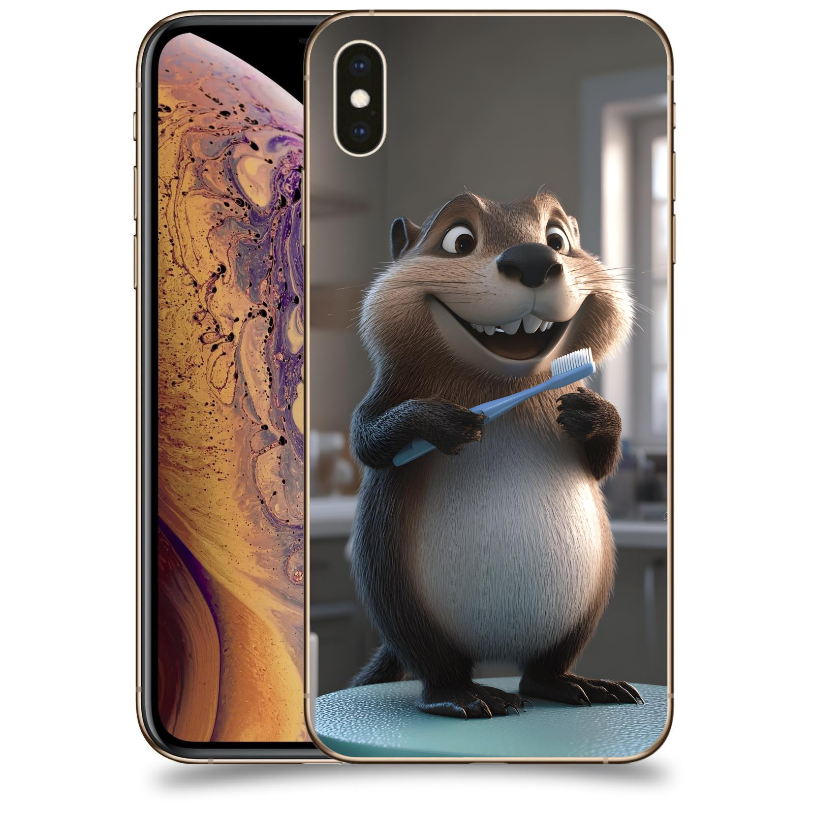ACOVER Kryt na mobil Apple iPhone XS Max - Bobr zubař