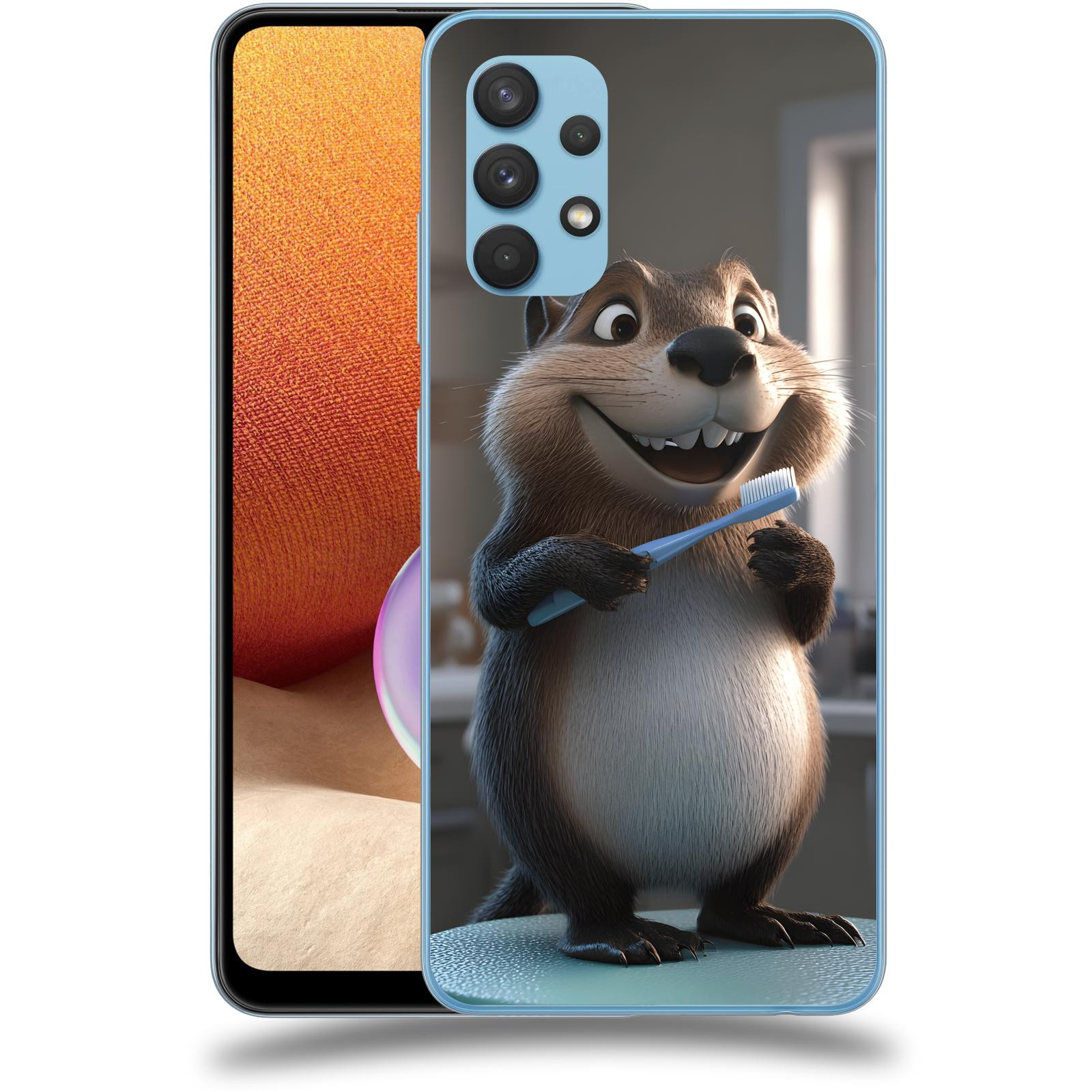 ACOVER Kryt na mobil Samsung Galaxy A32 4G SM-A325F - Bobr zubař