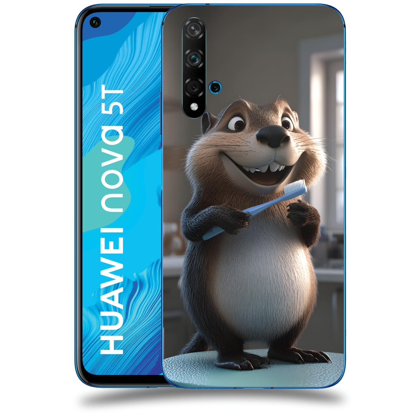ACOVER Kryt na mobil Huawei Nova 5T - Bobr zubař