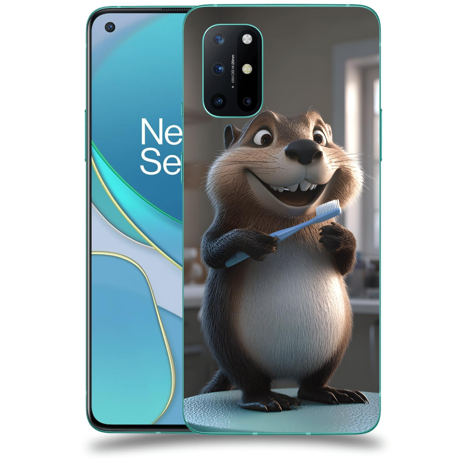 ACOVER Kryt na mobil OnePlus 8T - Bobr zubař