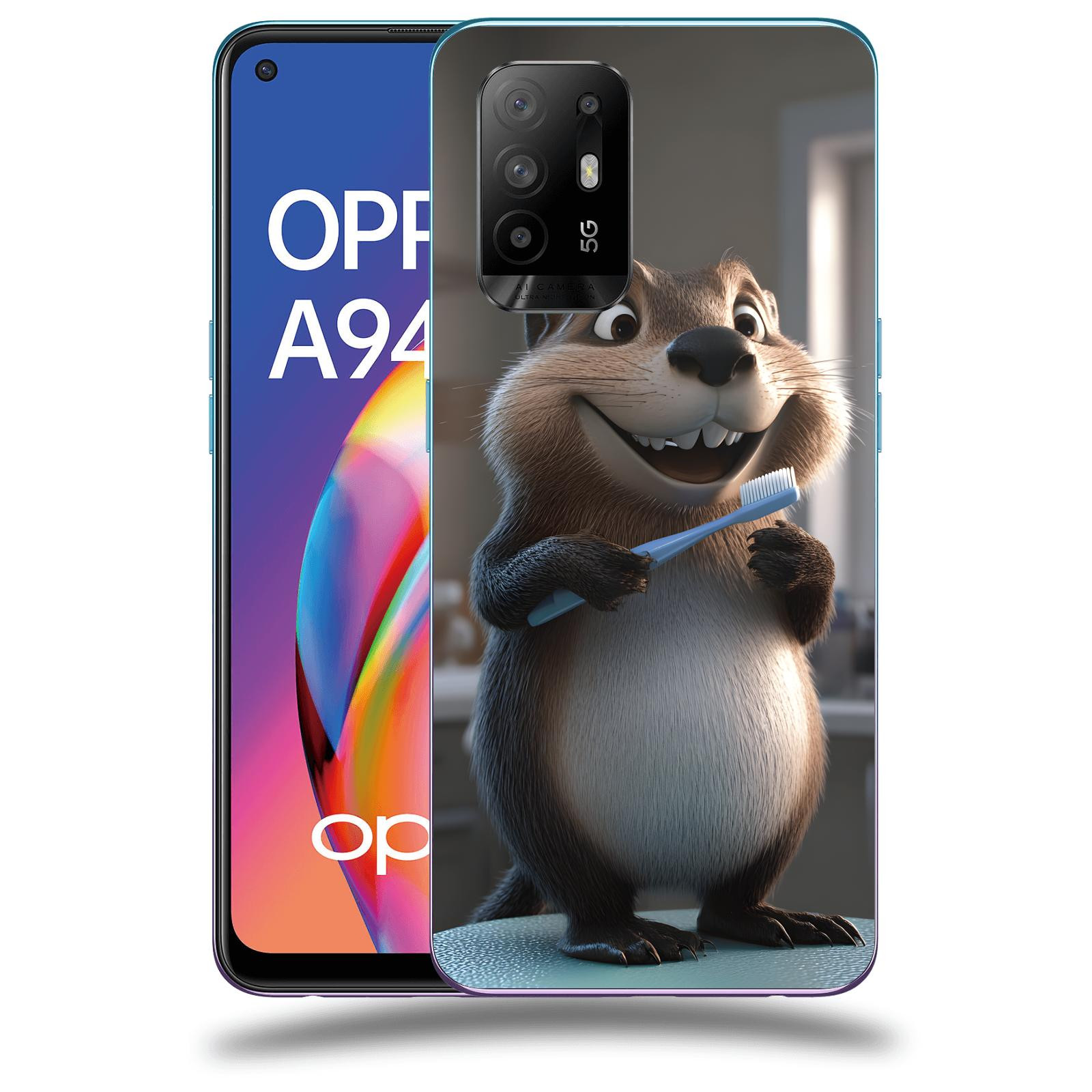 ACOVER Kryt na mobil OPPO A94 5G - Bobr zubař