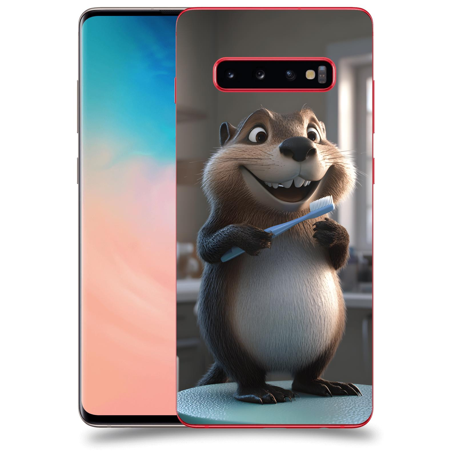 ACOVER Kryt na mobil Samsung Galaxy S10 Plus G975 - Bobr zubař