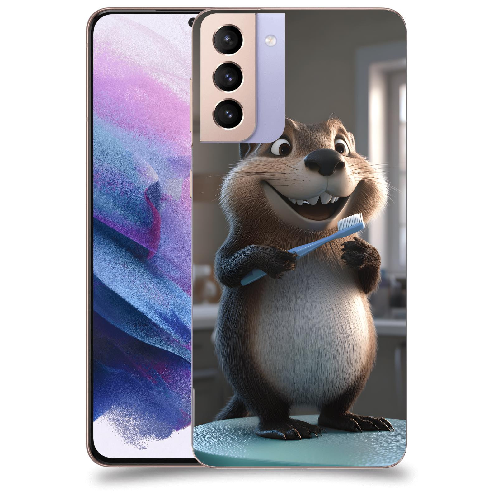 ACOVER Kryt na mobil Samsung Galaxy S21+ G996F - Bobr zubař