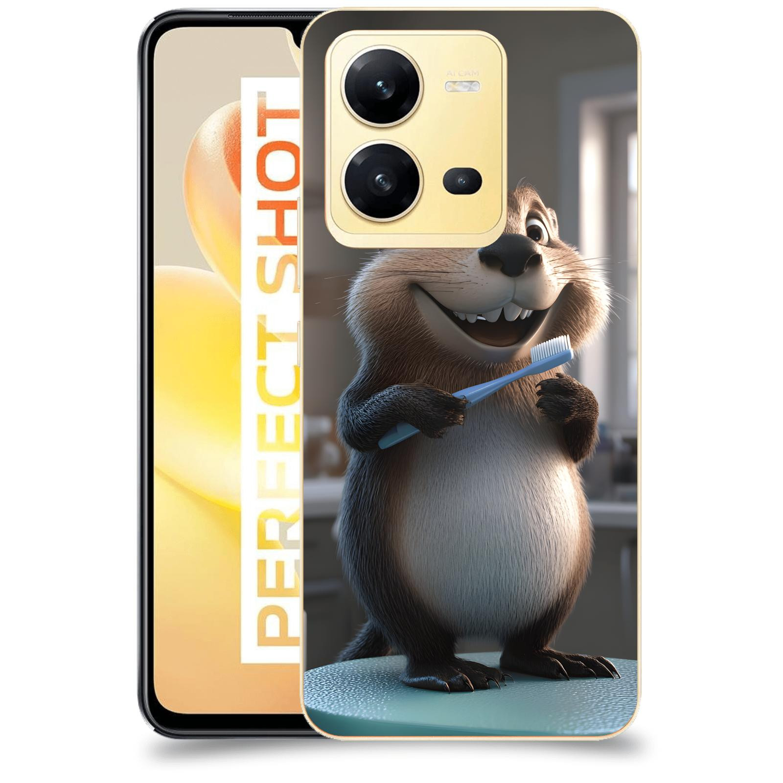 ACOVER Kryt na mobil Vivo X80 Lite - Bobr zubař