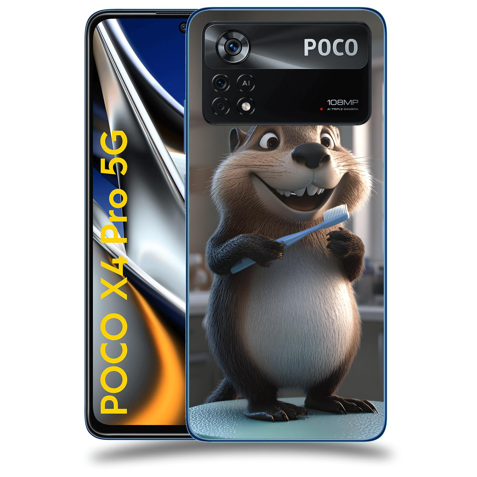 ACOVER Kryt na mobil Xiaomi Poco X4 Pro 5G - Bobr zubař