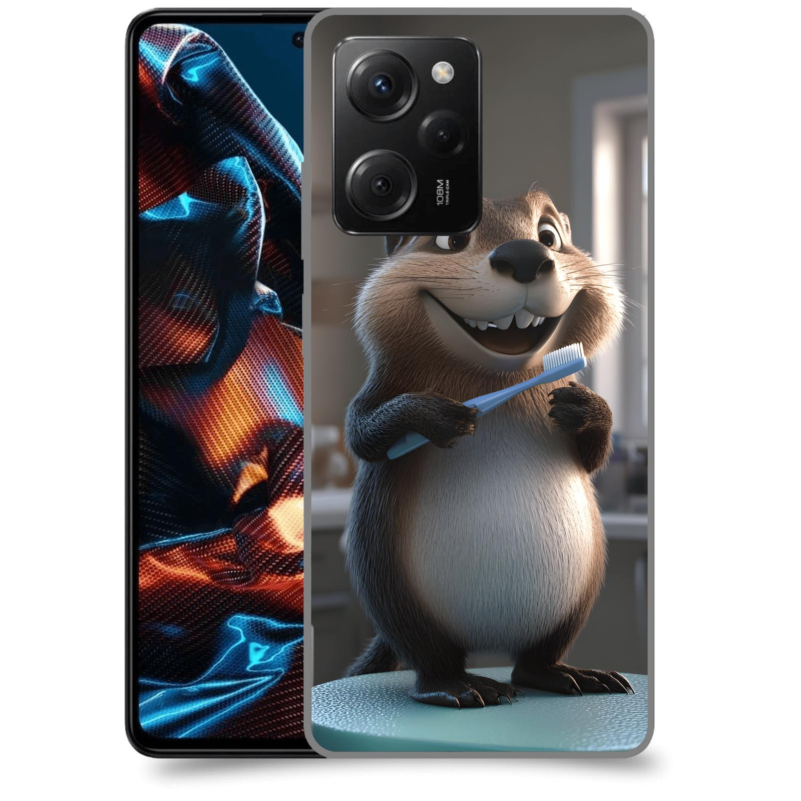 ACOVER Kryt na mobil Xiaomi Poco X5 Pro - Bobr zubař