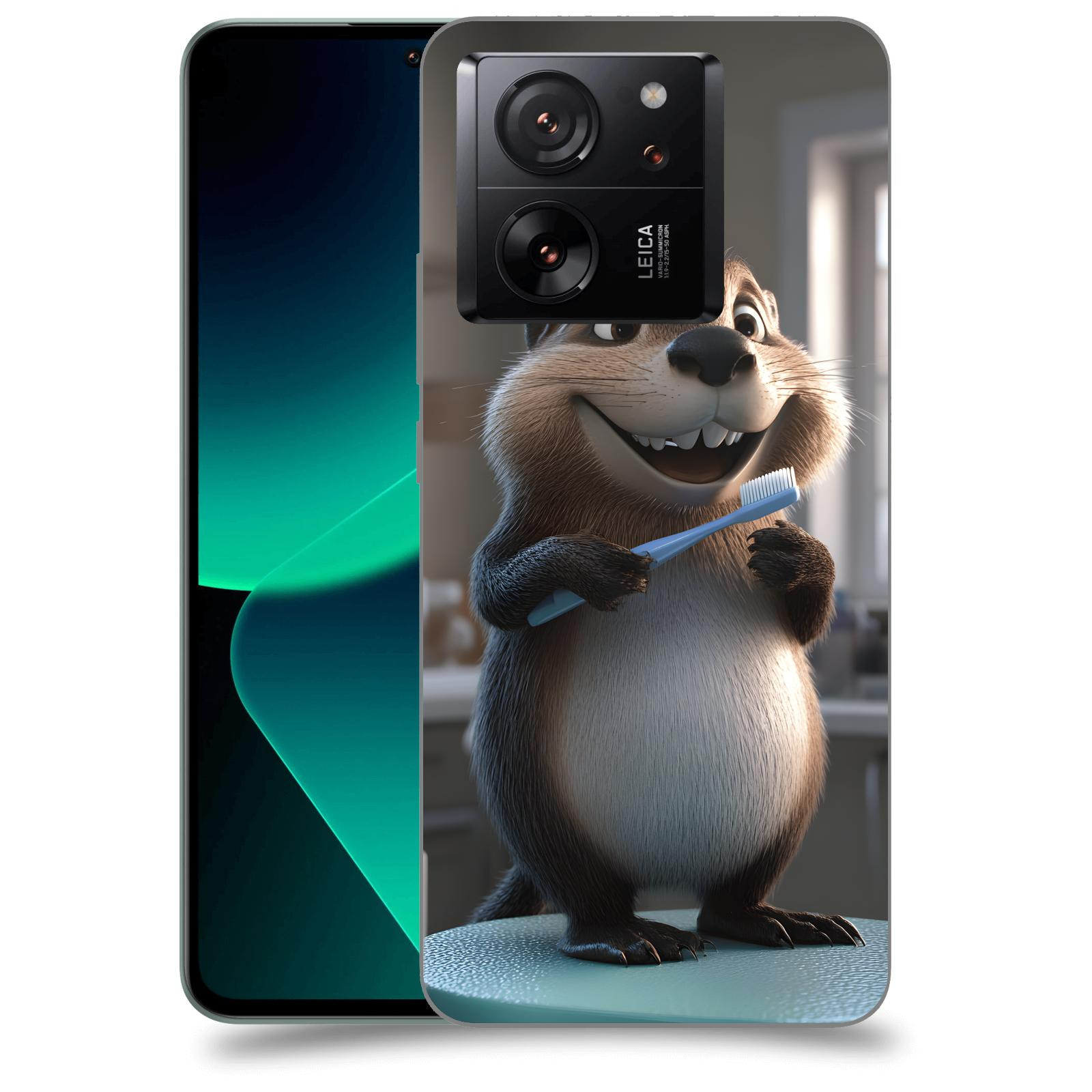 ACOVER Kryt na mobil Xiaomi 13T pro - Bobr zubař