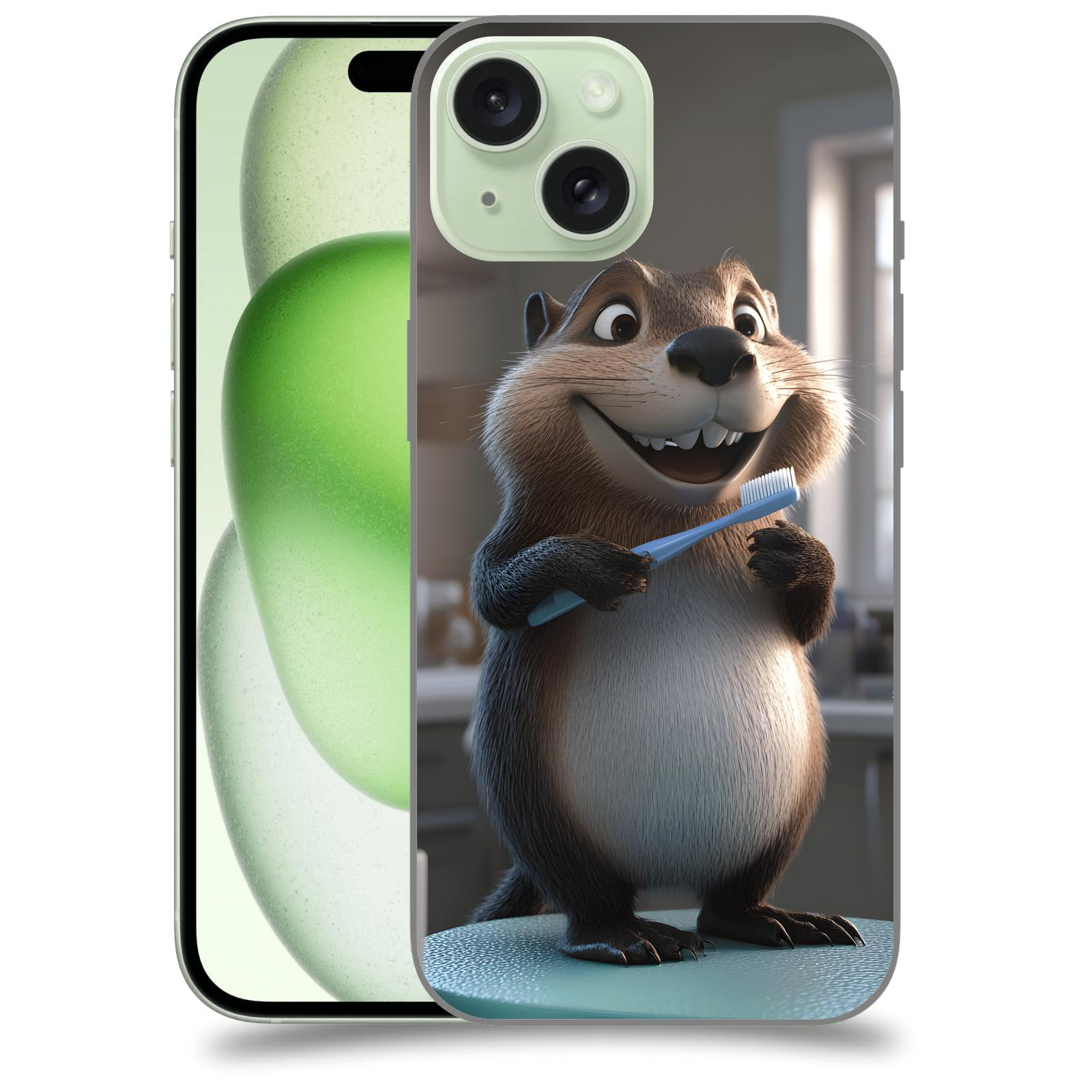 ACOVER Kryt na mobil Apple iPhone 15 - Bobr zubař