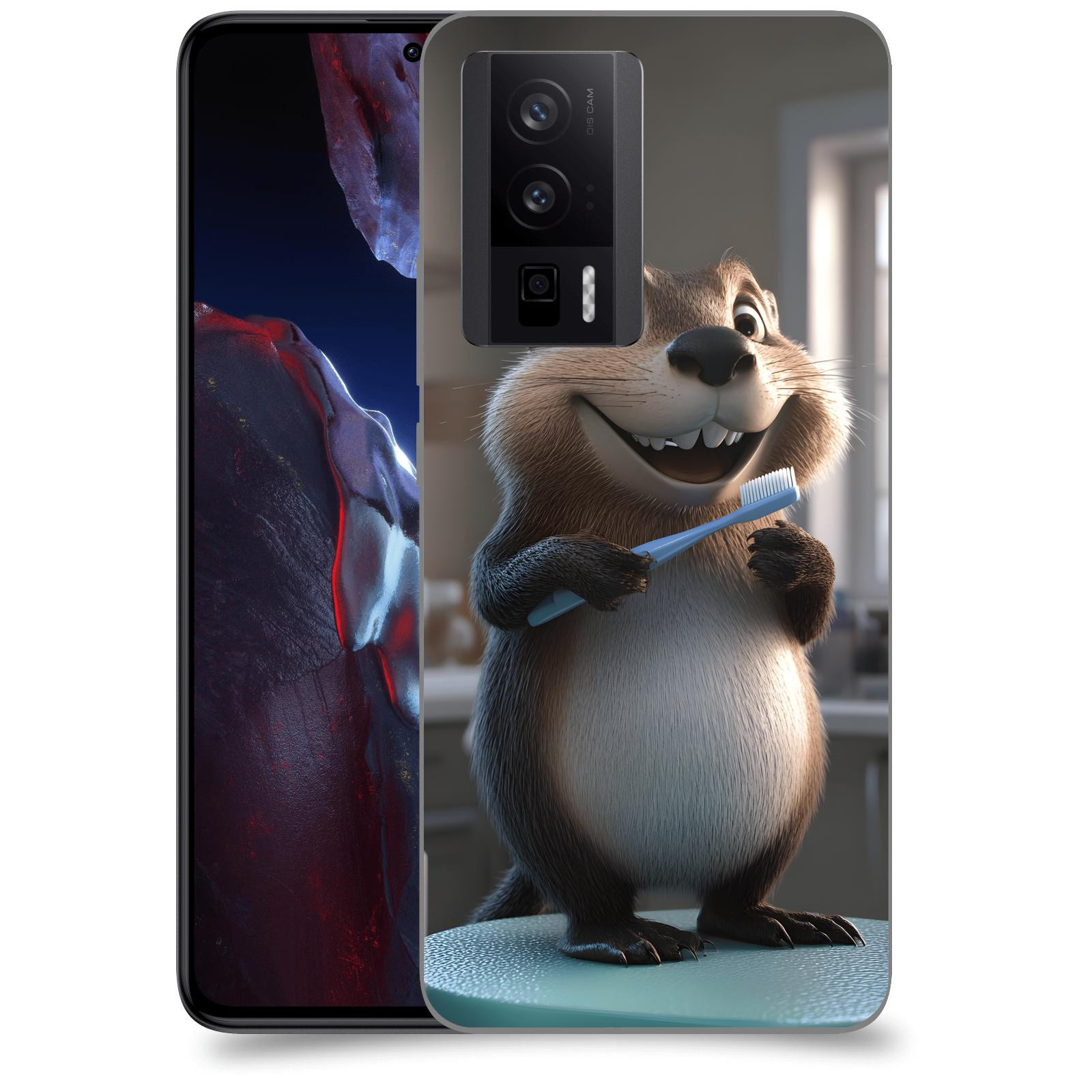 ACOVER Kryt na mobil Xiaomi Poco F5 Pro 5G - Bobr zubař