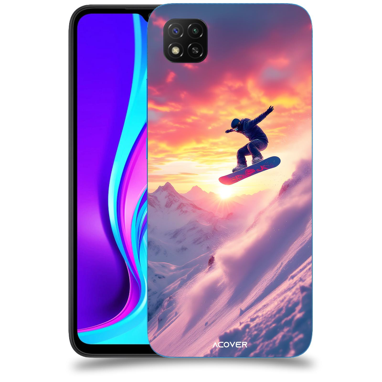 ACOVER Kryt na mobil Xiaomi Redmi 9C - Snowboard