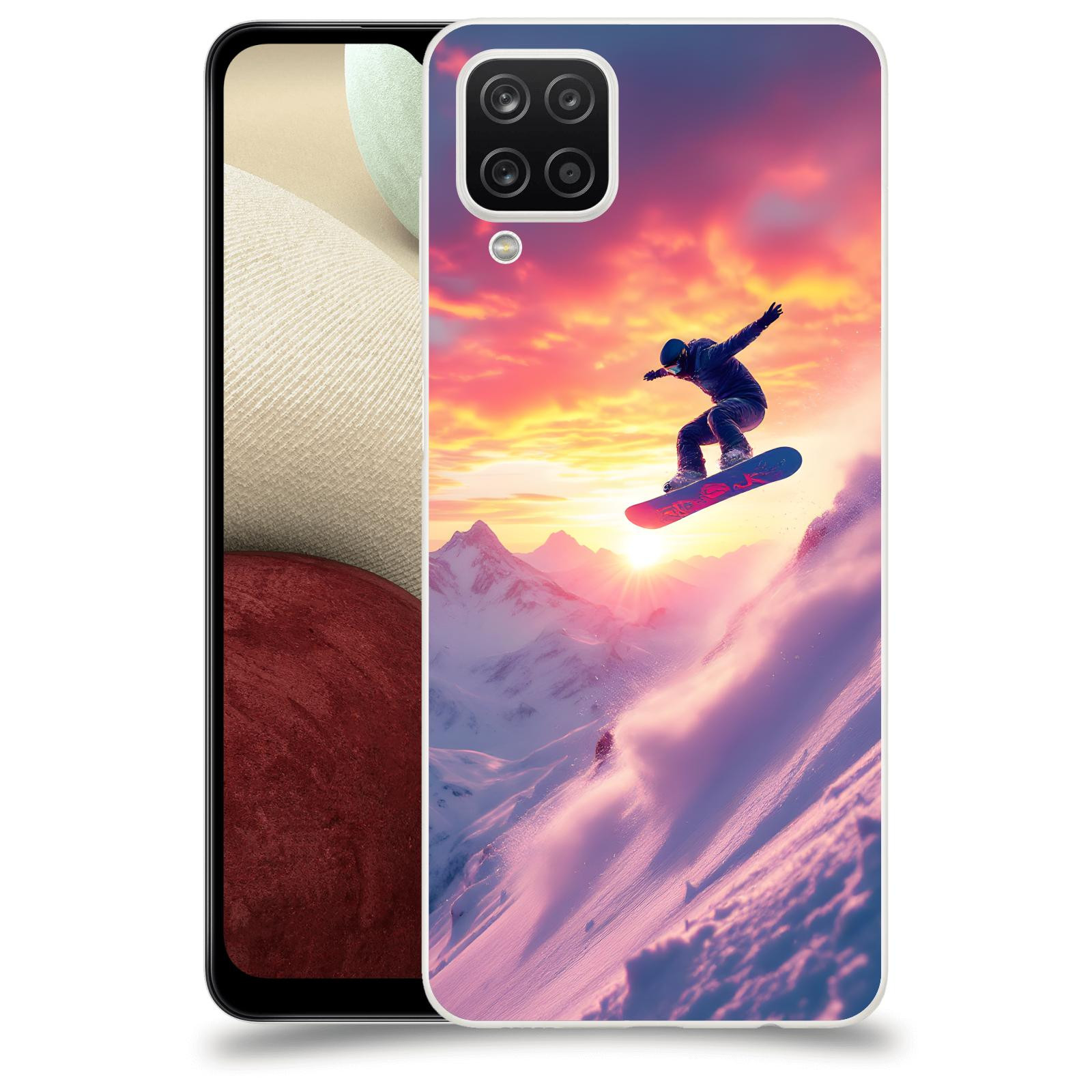 ACOVER Kryt na mobil Samsung Galaxy A12 A125F - Snowboard