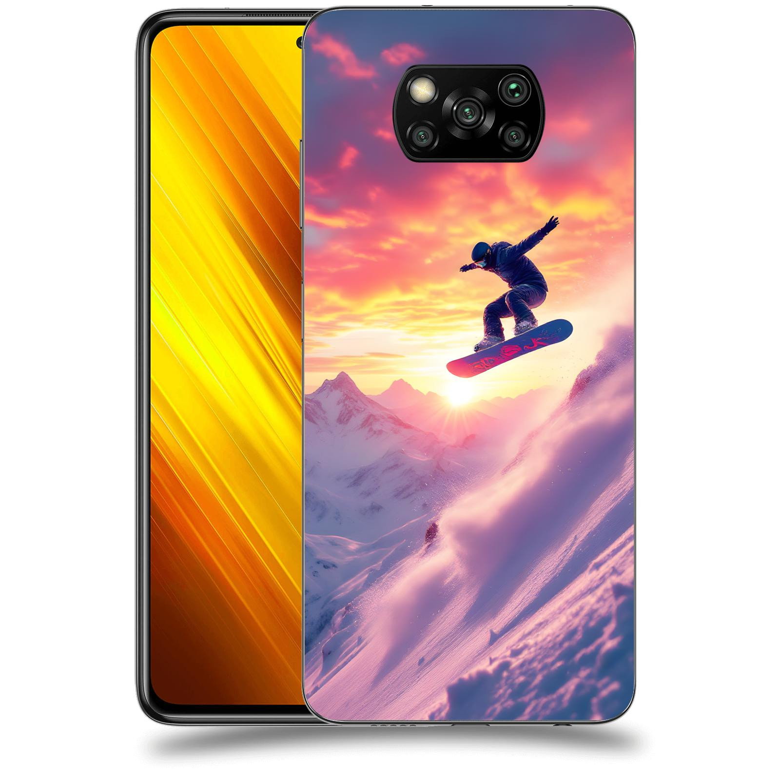 ACOVER Kryt na mobil Xiaomi Poco X3 - Snowboard