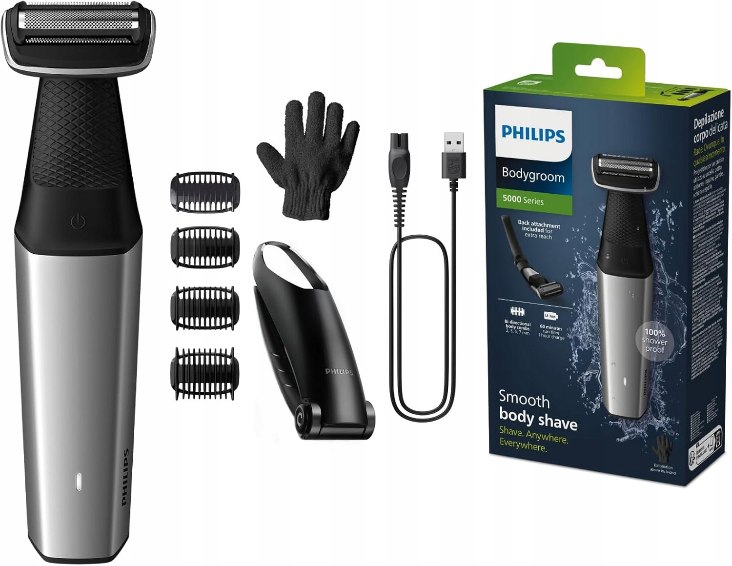 Philips BG5021/16 Series 5000 Bodygroom Holicí Strojek Na Tělo Bezdrátový