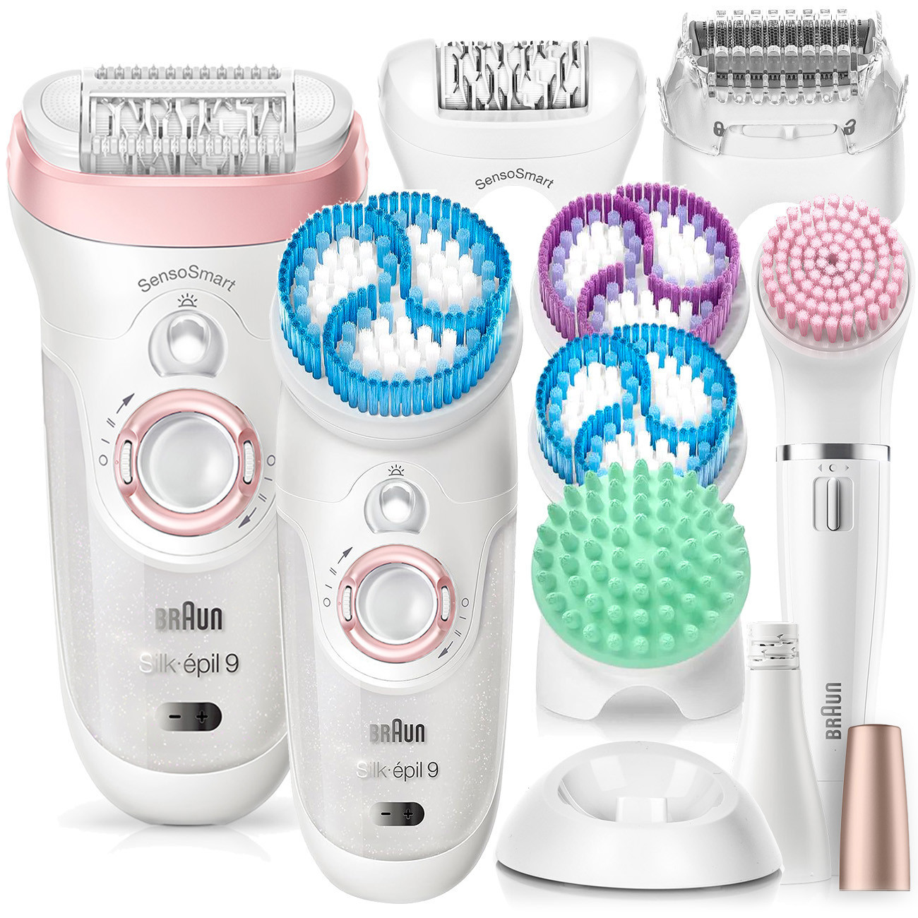 Depilátor Braun Silk-epil 9 Face na obličej Spa Beauty Set Pack Extreme
