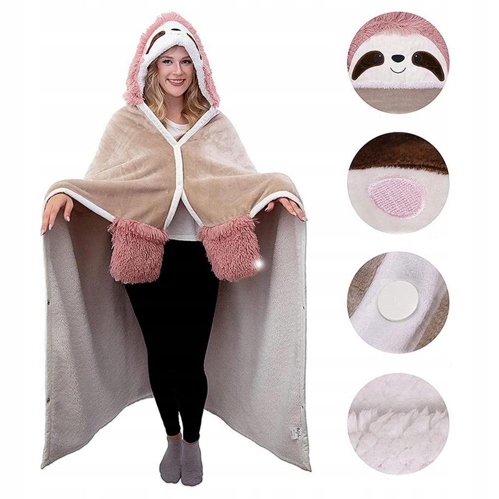 Deka s rukávy Teplá Mikina Odstíny Růžové Na dárek