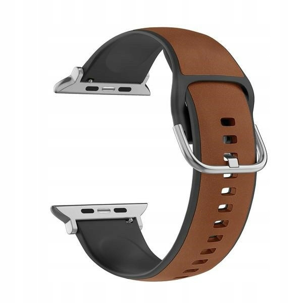 Beline řemínek Apple Watch Silico Leather 38/40/41mm hnědo-černý /brown-bl