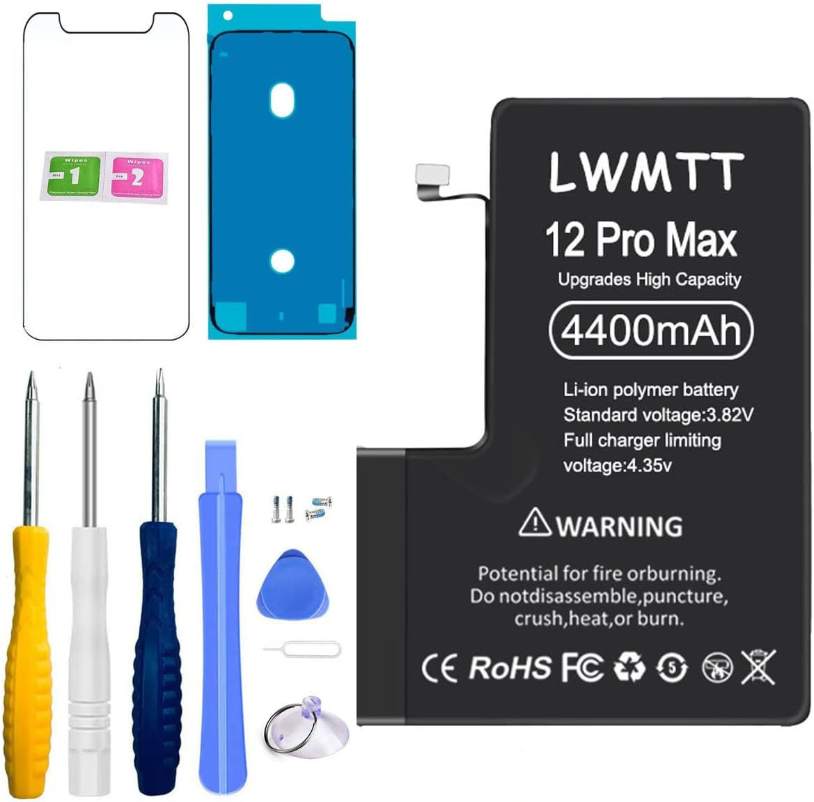 Lwmtt Baterie kompatibilní s Apple iPhone 12 Pro Max 4400mAh