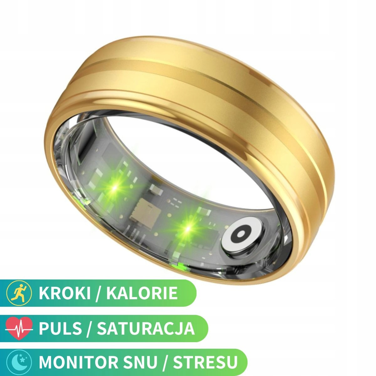 SmartRing Prsten prstýnek zlatý R06 S8 Velikost 8 (PL-17)