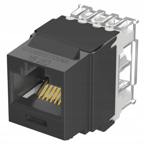 Modul Slot Keystone Netkey RJ-45 RJ45 KAT.6A Černý