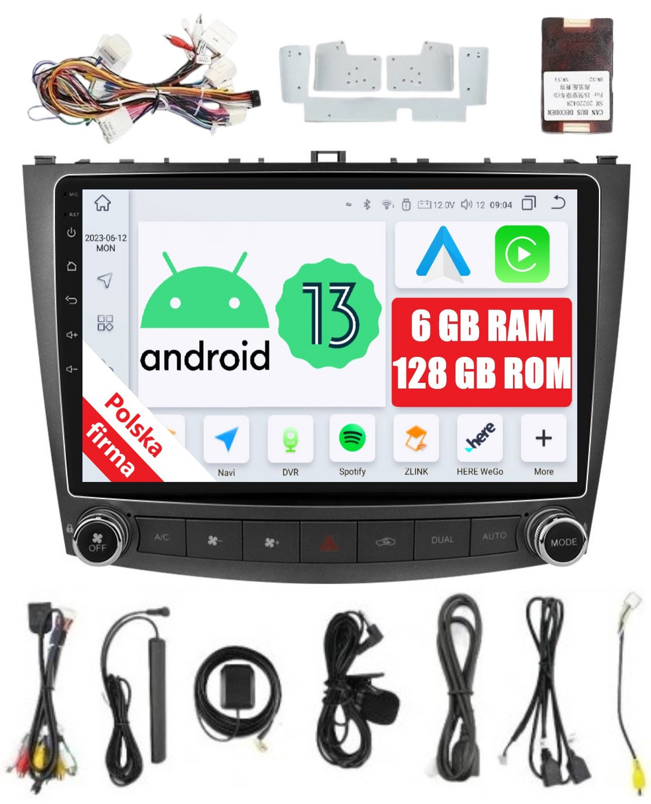 Navigace Rádio 2DIN Android Lexus Is 200 250 300 350 6 Gb Dsp Carplay Lte