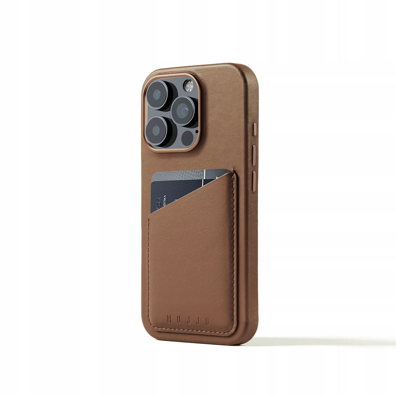 Pouzdro kožené zadní kryt Mujjo pro iPhone 16 Pro Dark Tan