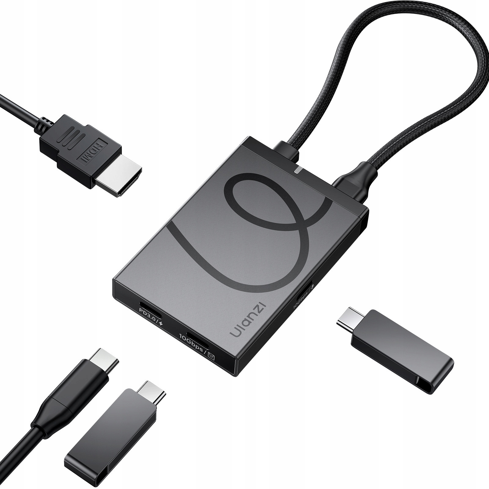 Hub Rozbočovač 4v1 Usb Type-c na 1x Hdmi 4K 3x Usb-c PD3.0 10Gbps Ulanzi