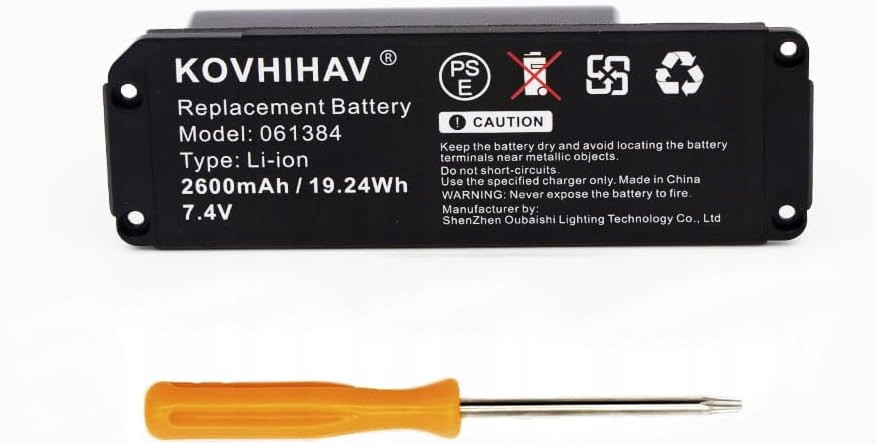 Akumulátor 2600mAh/19,24Wh 7,4V pro Bose 413295, Soundlink Mini/ Mini one