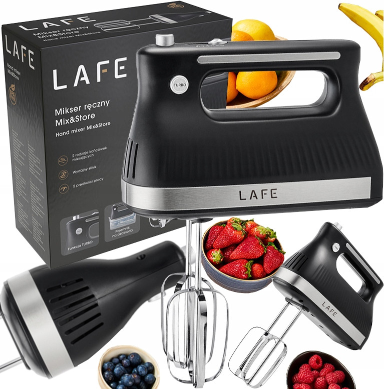 Ruční Mixér Turbo Kuchyňský Robot 5 Rychlostních Stupňů 2 Míchadla 500W