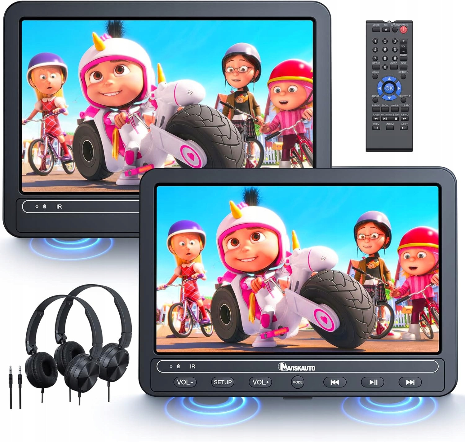 Naviskauto 2x přenosný DVD přehrávač 10,5