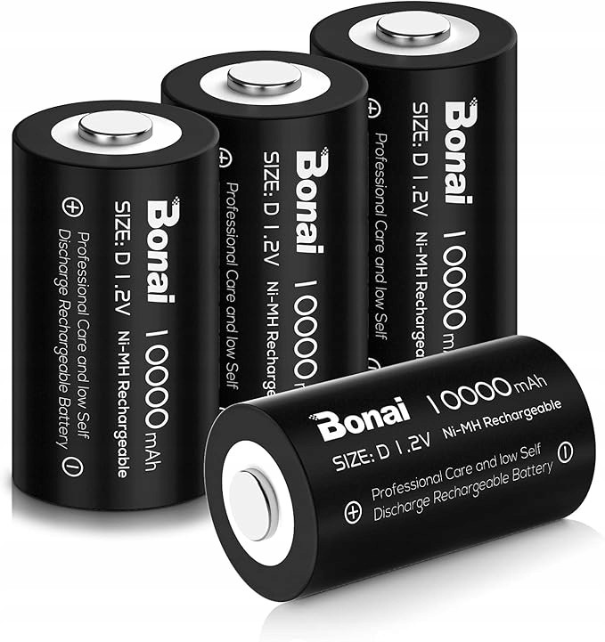 Baterie D LR20 10000mAh Ni-MH 1,2V – sada 4 kusů