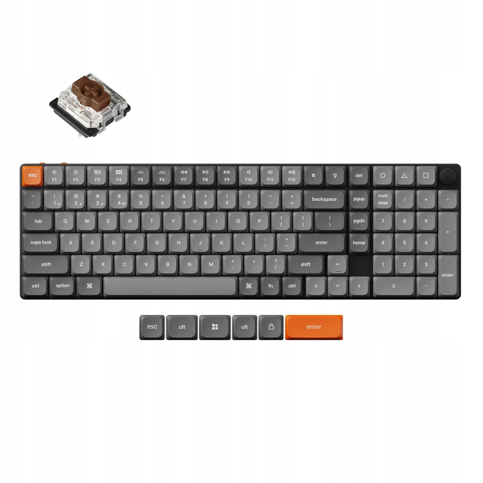 Keychron K17 Max Qmk Bezdrátová mechanická klávesnice Rgb Led K17M-H3