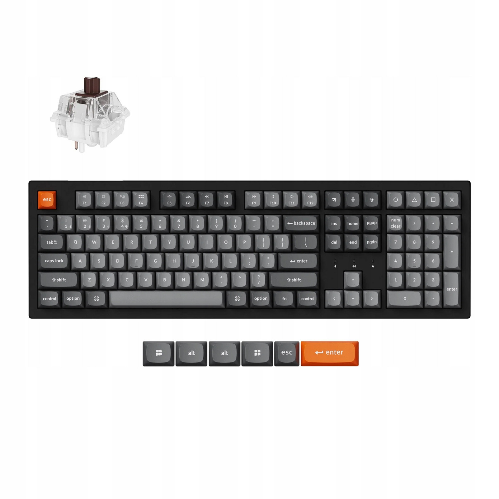 Keychron K10 Max Qmk Bezdrátová mechanická klávesnice Custom K10M-B3