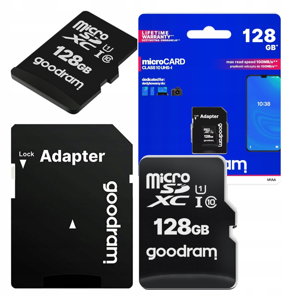 Paměťová Karta Microsd 128GB Adaptér