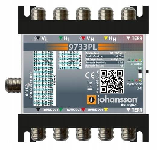 Multiswitch Unicable Johansson 9733 Pl 5/1 dSCR