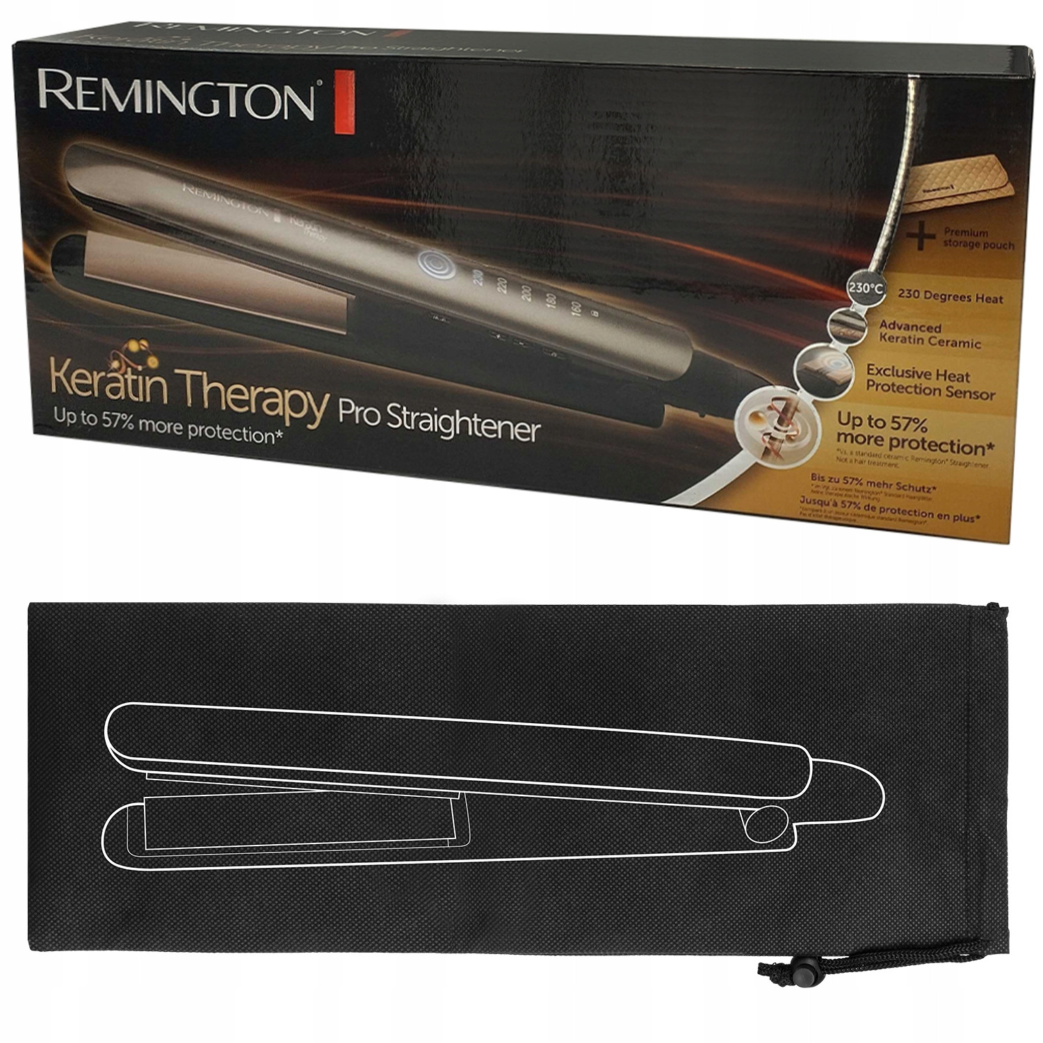 Žehlička Na Vlasy Remington S8590 Keratin Therapy Pro Keramický Povlak Pouzdro