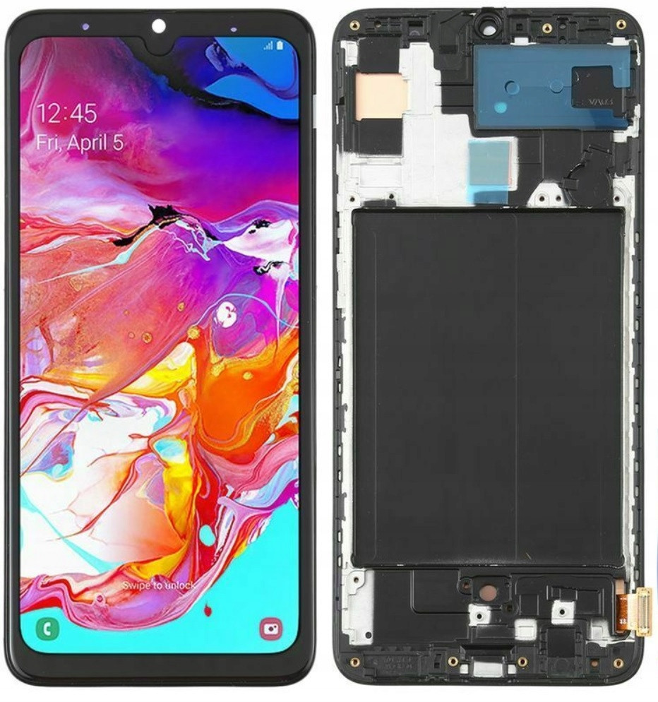 Displej Dotykový displej Digitizer pro Samsung Galaxy A70 Oled rámeček