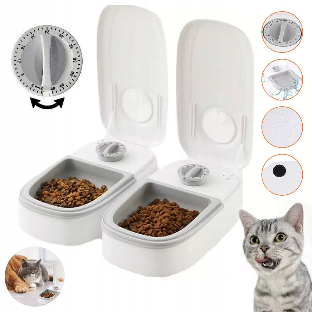 Automatický Podavač Pro Kočky, Dávkovač Krmiva Pro Domácí Mazlíčky 350ML