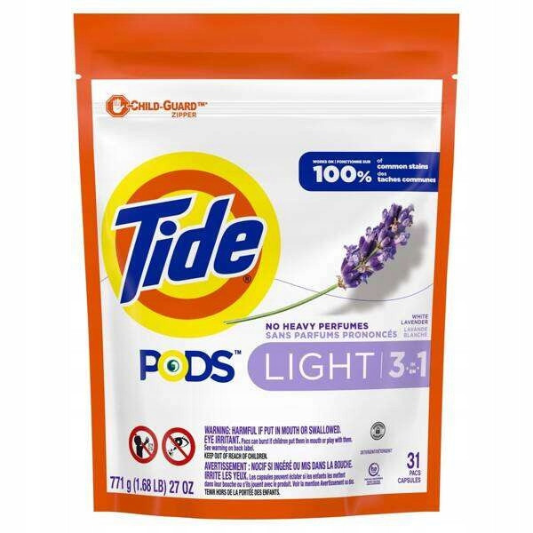 Tide Light Lavender 31 ks Kapsle na praní