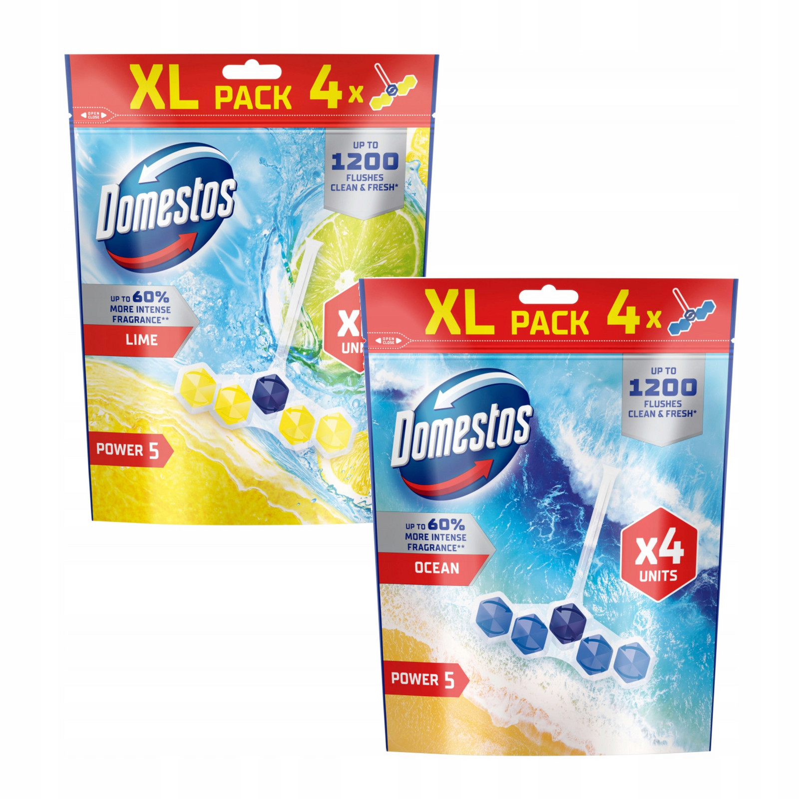 Domestos Toaletní Kostka Wc Přívěsek Power P5 MIX 8x50g