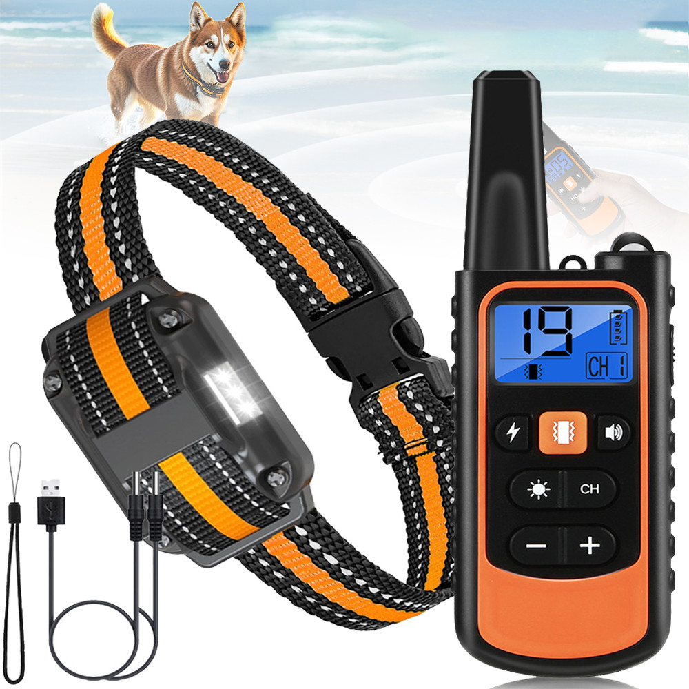 Elektrický Obojek Pro Psa Protištěkací Vycvičit 3 Psy 3300 Stop+dálkový Ovladač